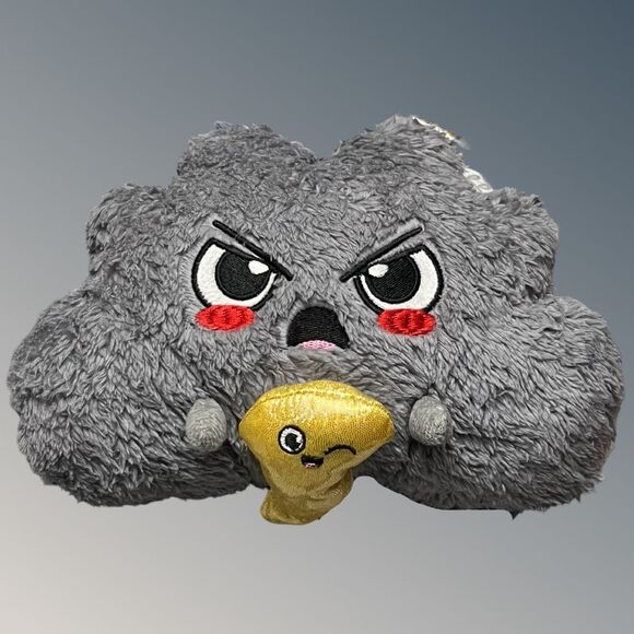 Gray Moody Lightning Storm Cloud Plush 9” - Picture 1 of 4